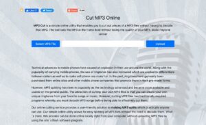 Cut MP3 Online 線上音樂鈴聲剪輯工具，拖曳裁切段落下載免安裝
