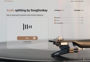 SongDonkey 免費音軌分離工具，音樂上傳去除人聲保留伴奏或其他樂器
