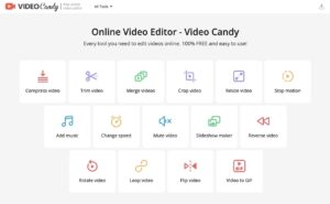 Video Candy 線上影片編輯工具，整合裁切、調整速度和格式轉換等功能