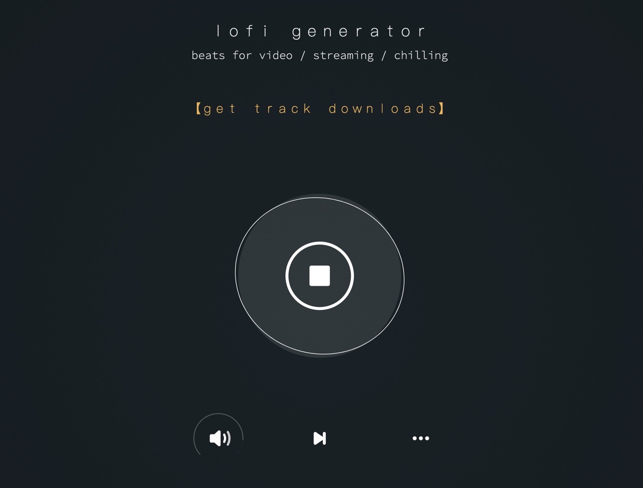 Lo-fi Generator 透過演算法產生免版稅音樂素材，適用於個人或商業用途
