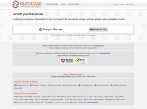 FileZigZag 免費線上轉檔工具支援各種文件、圖片、電子書和影片音樂格式
