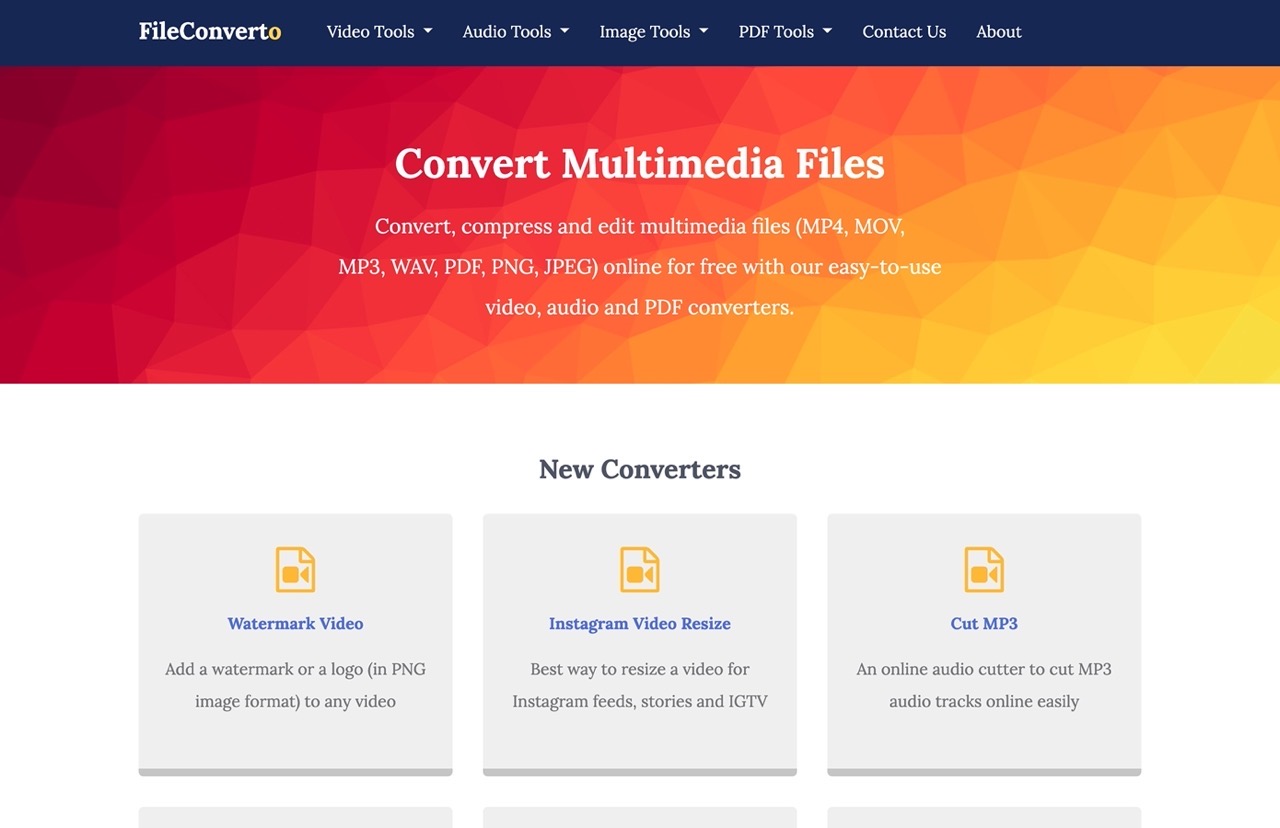 FileConverto 免費線上轉檔編輯工具，整合影片、音樂、圖片和 PDF 轉換