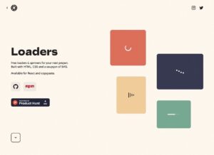 Loaders 為開發者提供免費動態載入圖示 React、HTML、CSS 程式碼