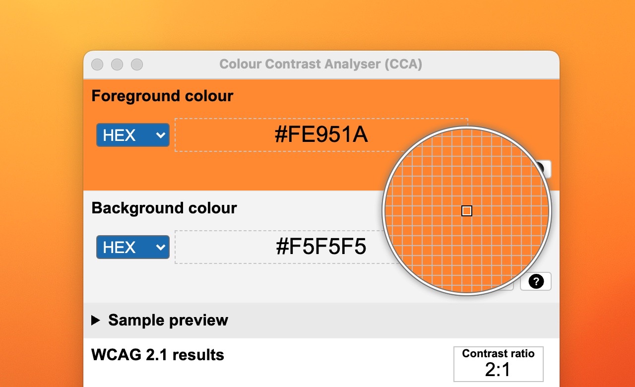 Colour Contrast Analyser (CCA)