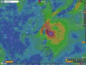 Windy 以動態方式查看即時氣象資訊，還能查颱風動態和路徑預測