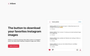 InSave 在 Instagram 貼文加入「下載」按鈕快速保存相片（Chrome 擴充功能）