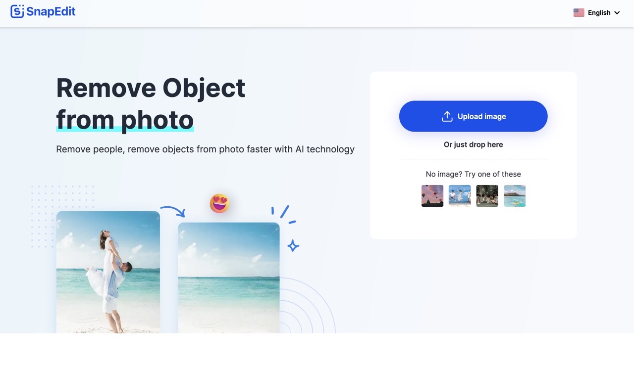 SnapEdit 從相片清除人物或物品，以 AI 自動辨識可移除的目標
