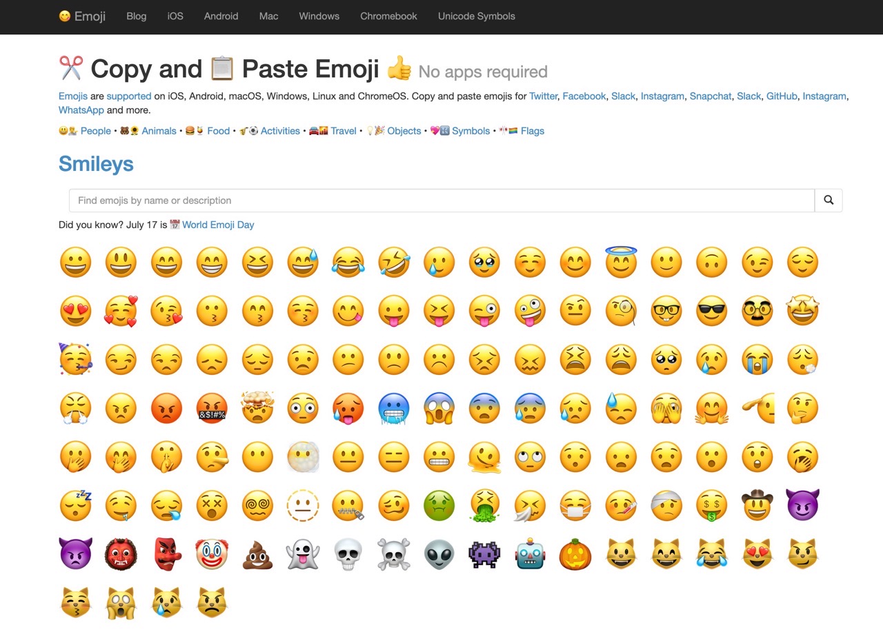 Get Emoji 複製貼上就能用的表情圖案索引，免下載應用程式