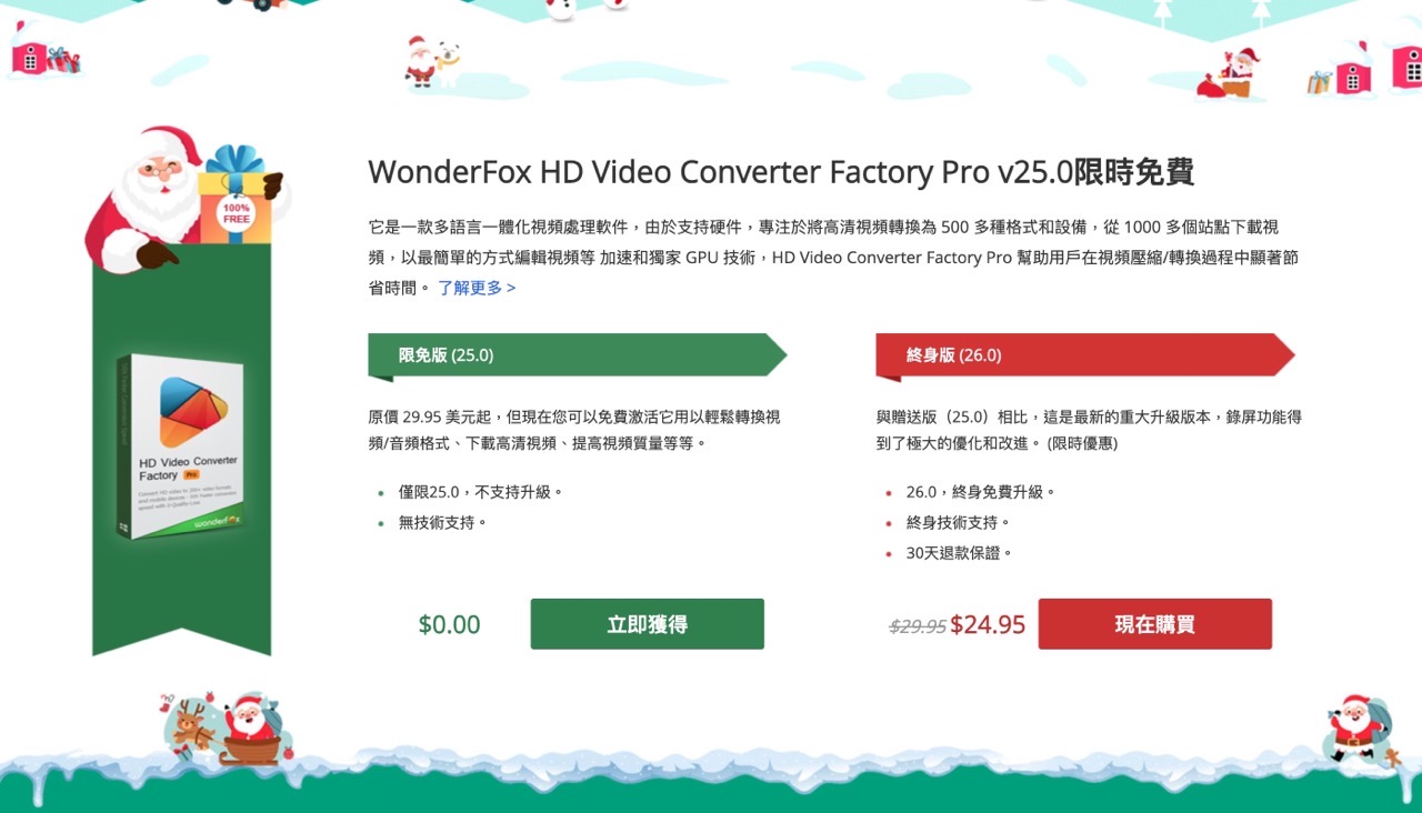 WonderFox 2022 聖誕節限免活動