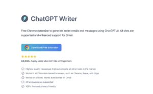 ChatGPT Writer 使用 AI 幫你寫 Email 還能整合 Gmail 一鍵回信