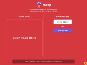 rDrop 簡單、快速 P2P 傳檔服務，不壓縮不受檔案大小限制