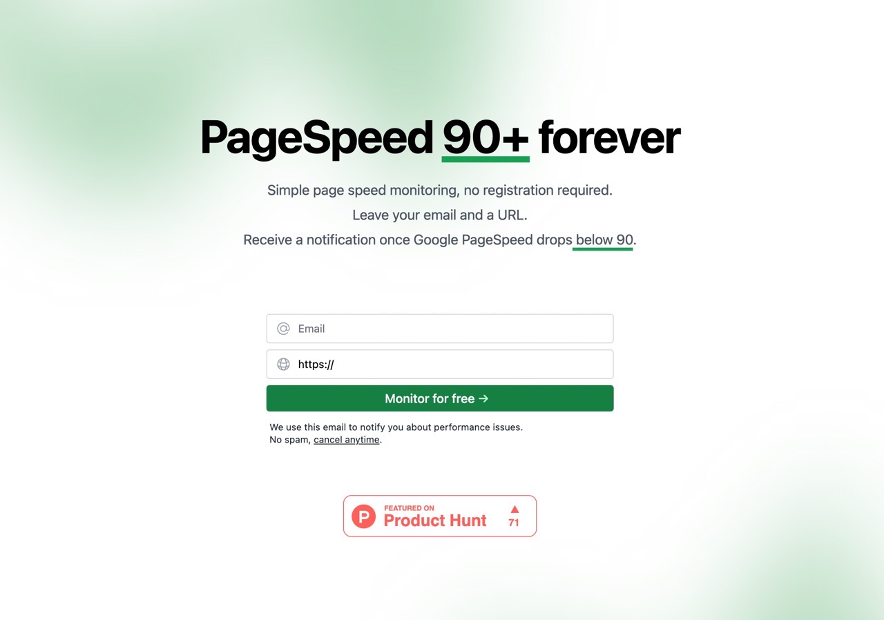 PageSpeed 90+ forever