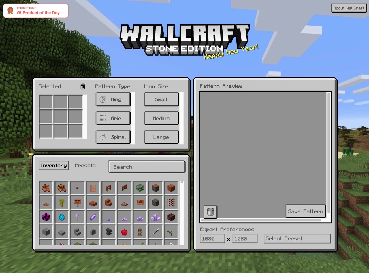 WallCraft 利用 Minecraft 圖示製作可愛風格的手機桌布圖案
