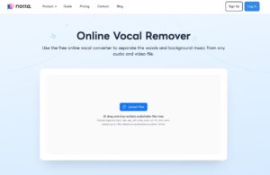 免費去人聲神器：Notta Online Vocal Remover 輕鬆分離人聲與背景伴奏