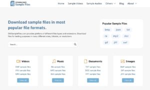 DWSampleFiles 數百種範例檔案免費下載，測試和教學的最佳助手