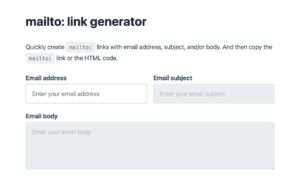 Mailto: 連結生成工具：快速建立帶有郵件標題和內容的 Email 連結