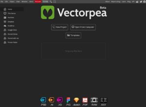 Vectorpea 線上版 Illustrator 向量圖編輯器，內建繁體中文介面