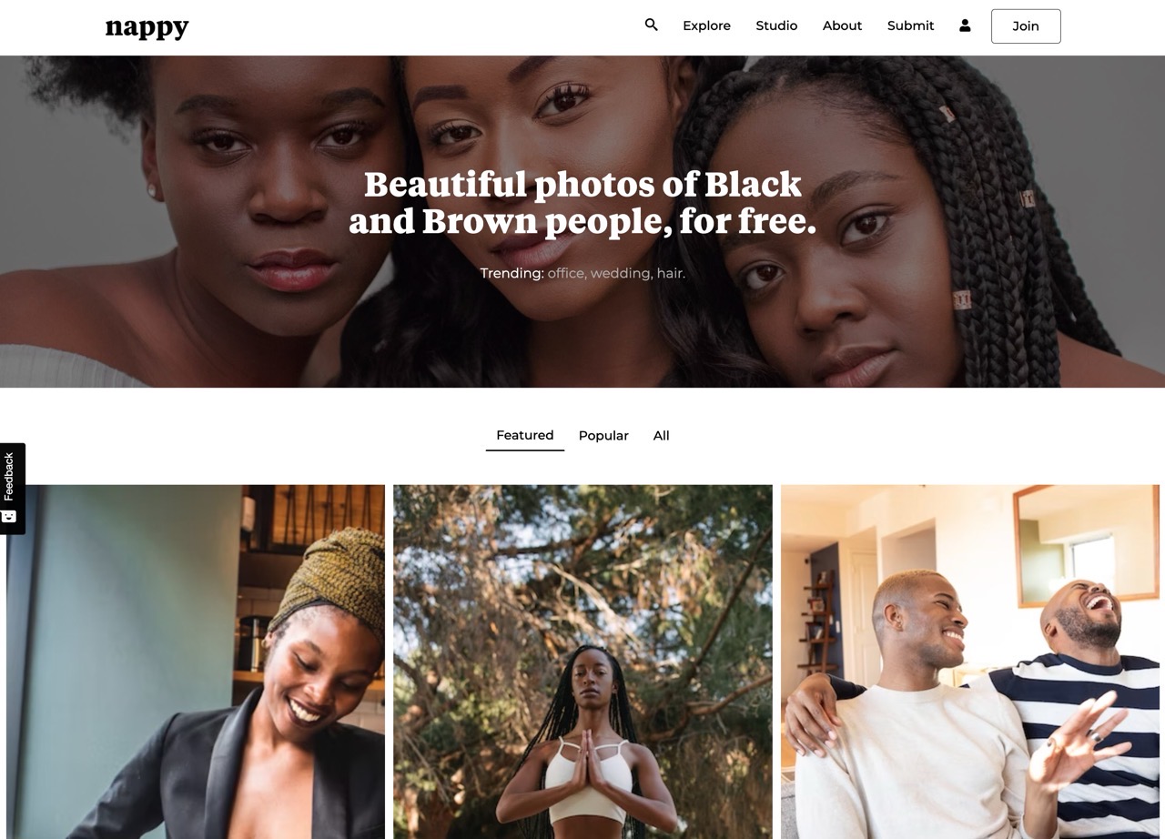 Nappy 免費圖庫：提供黑人和有色人種為主角的高畫質照片下載