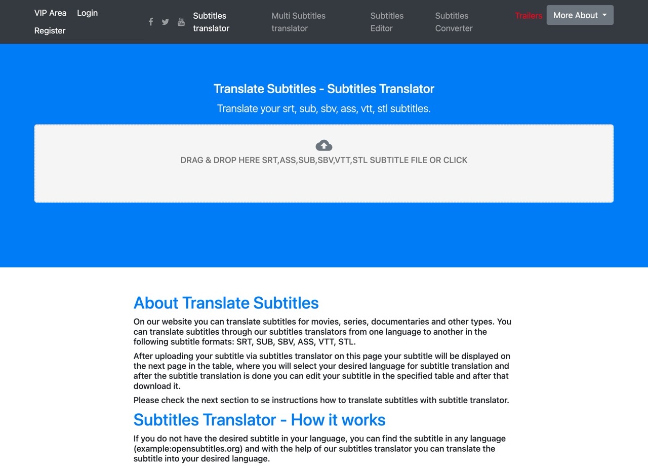 Translate Subtitles 免費翻譯字幕工具，結合 Google 翻譯實現多語言快速轉換