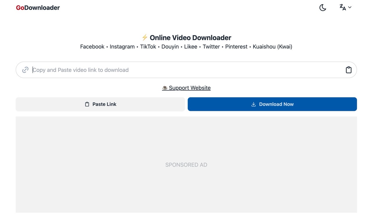 GoDownloader：最簡單的 Facebook、Instagram、TikTok 和 Twitter 影音下載器