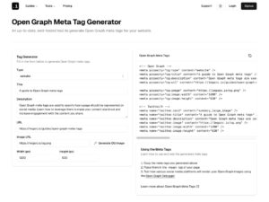 Open Graph Meta 標籤產生器，最佳化網頁連結在社群平台預覽效果