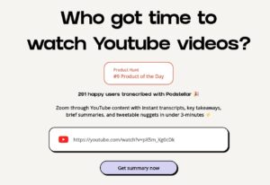 Podstellar 三分鐘將 YouTube 影片轉文字、簡短摘要及重點